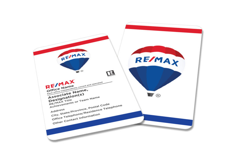 Vertical White Stripe RE/MAX Business Card