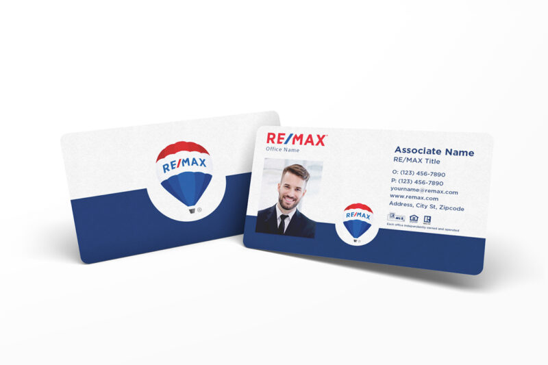 White RE/MAX Photo Business Card with Split Back