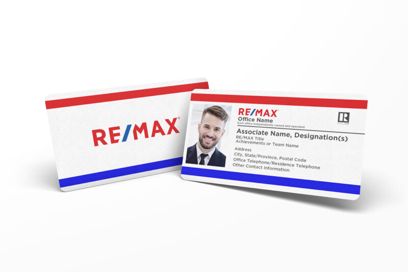 White Stripe w/ Photo RE/MAX Business Card