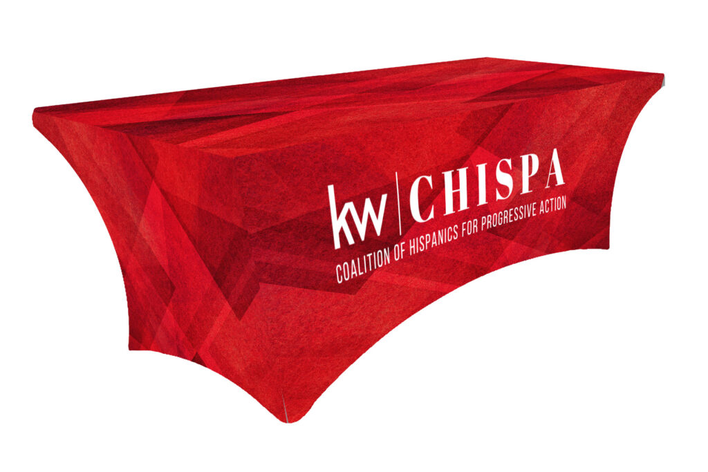 KW Chispa | 6 ft. Stretch Table Throw 3-sided with Custom Print
