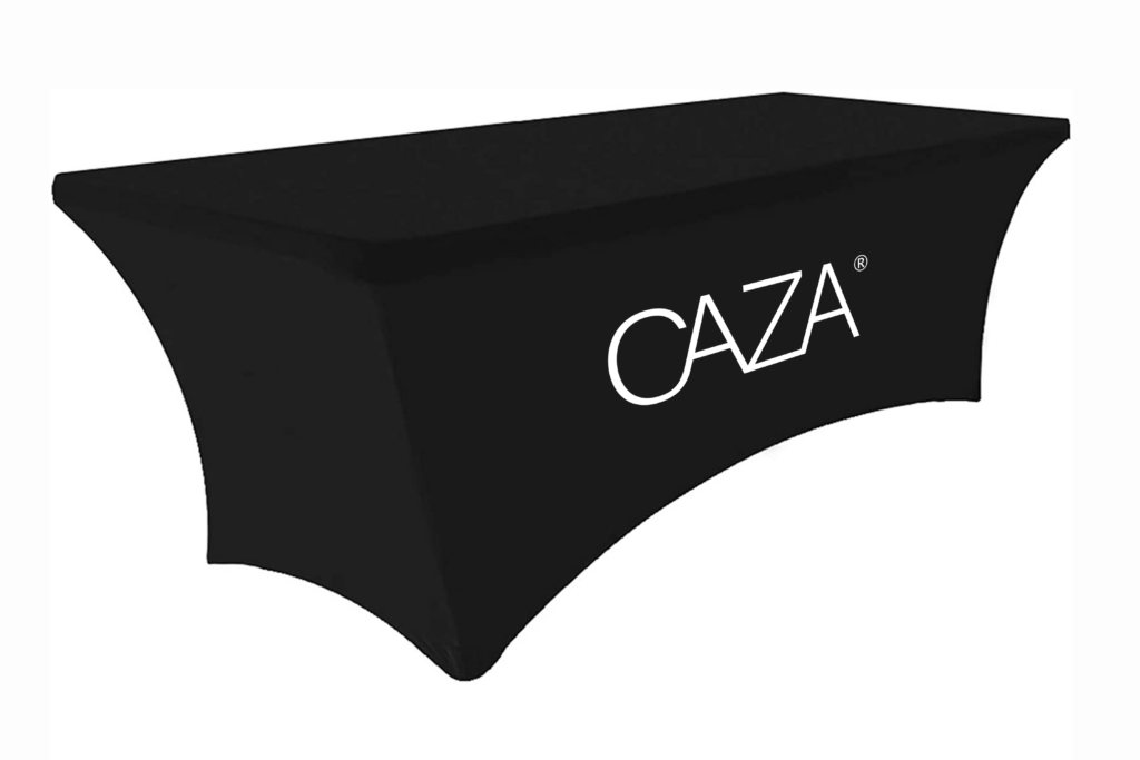 The CAZA® Group | 6 ft. Stretch Table Throw 3-sided with Custom Print