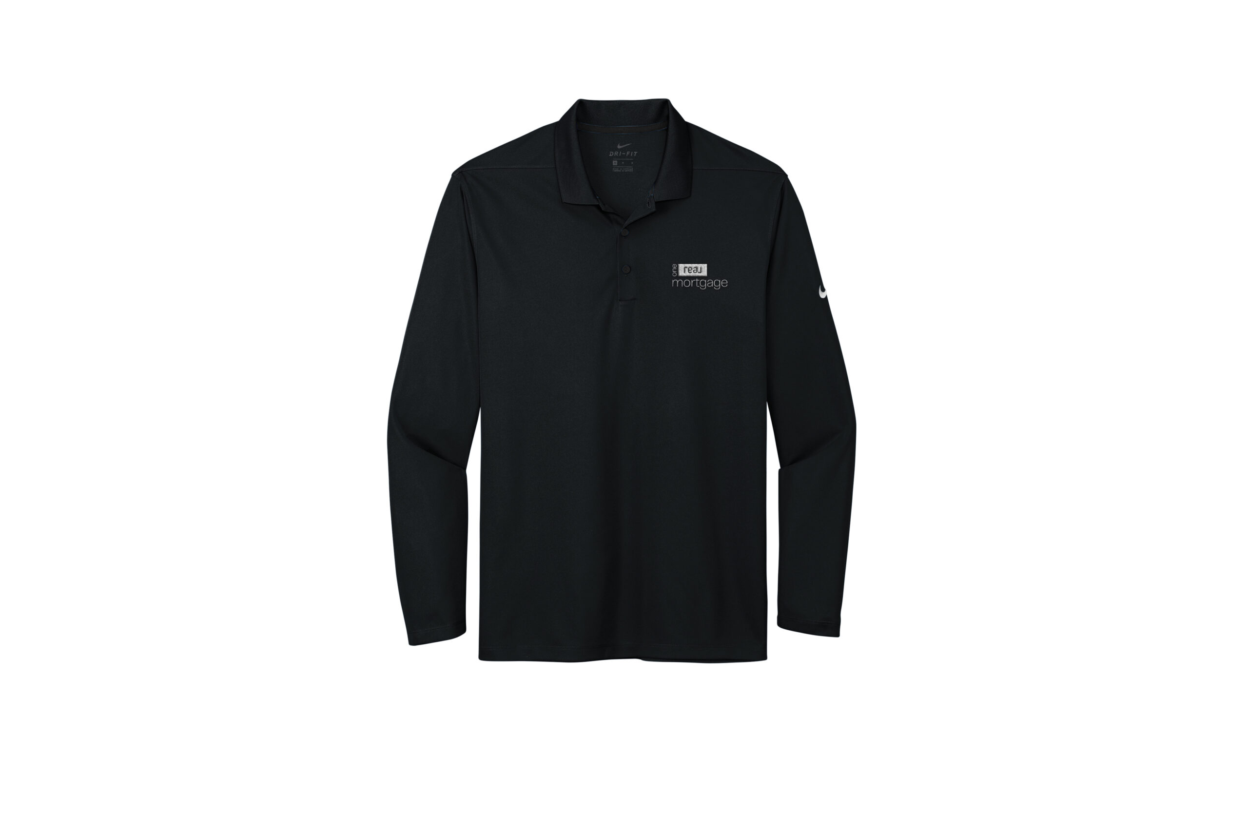 One Real Mortgage | Nike Mens Long Sleeve Polo - Image 2