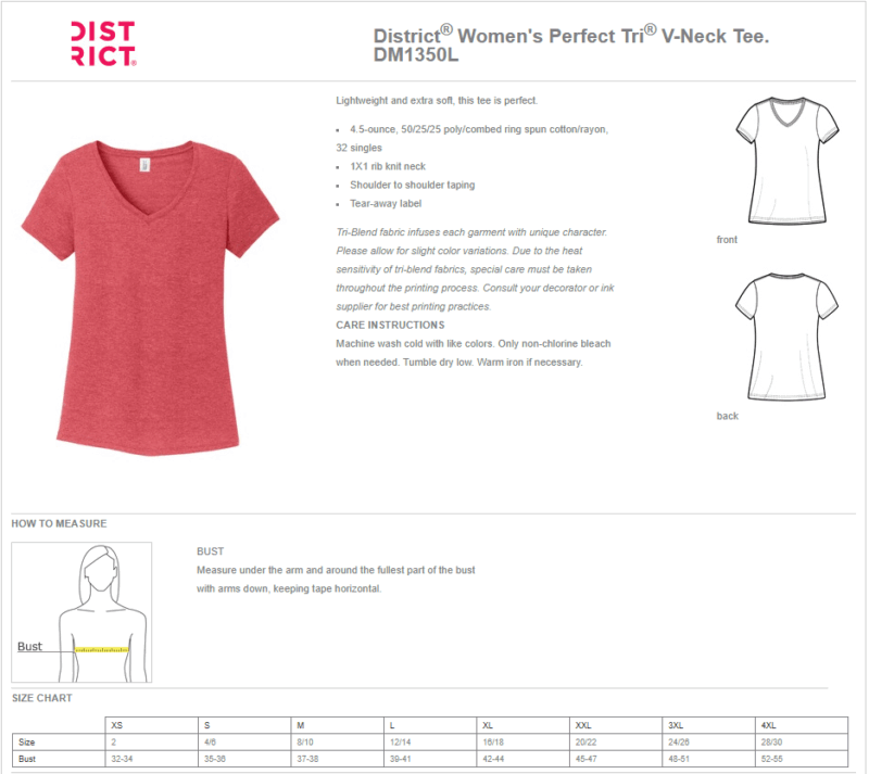 Real | District® Women’s Perfect Tri® V-Neck Tee - Image 11