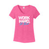 Real | Work Hard, Be Kind District® Women’s Perfect Tri® V-Neck Tee - Image 2