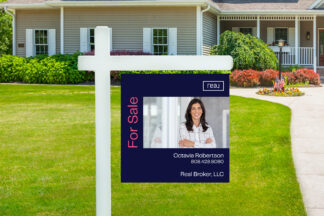 Real | 24x24 For Sale Yard Sign with Photo Option 1