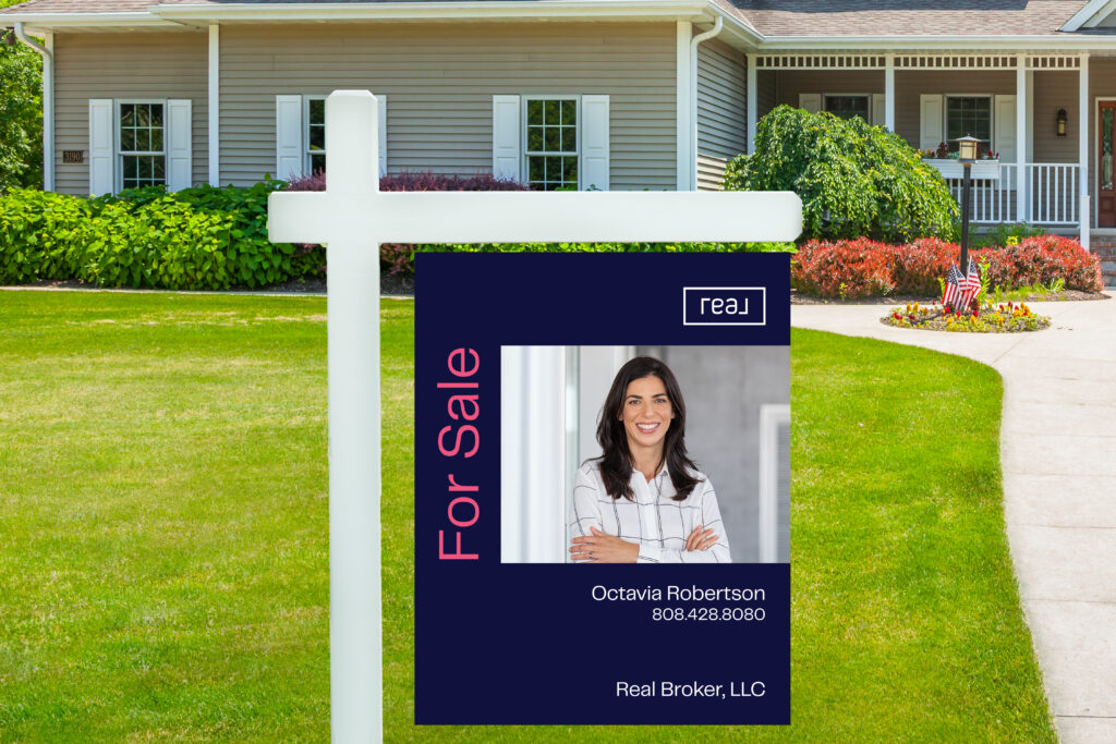 Real | 24x30 For Sale Yard Sign with Photo Option 1