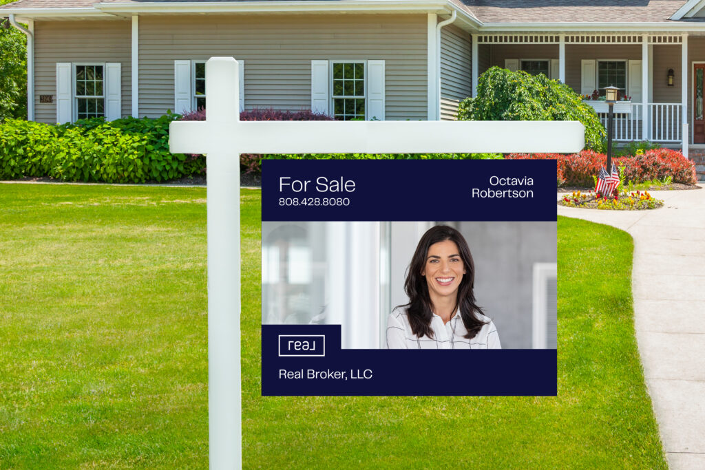 Real | 30x24 For Sale Yard Sign with Photo Option 3