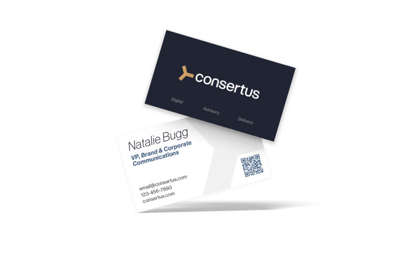 Consertus Corporate | Horizontal Foil & Spot UV Business Card - Image 2