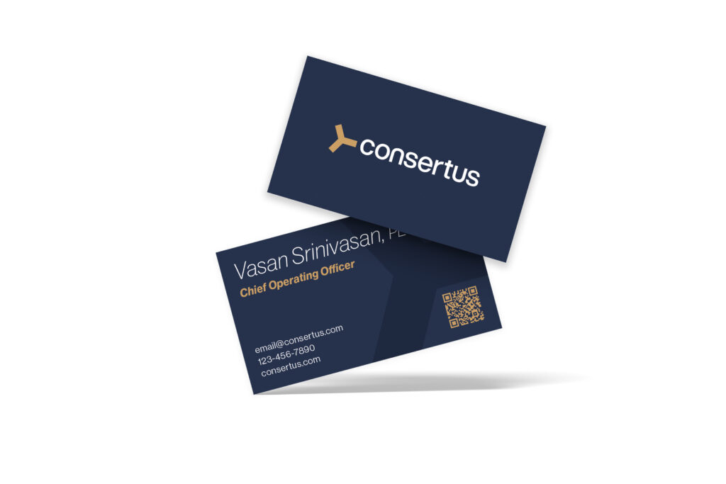 Consertus Corporate | Horizontal Foil & Spot UV Business Card